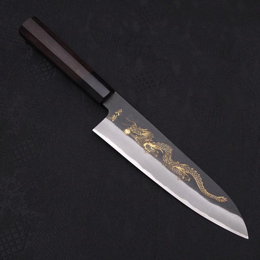 牛刀 青紙2号 黒打 龍 黒檀水牛柄 210mm – MUSASHI
