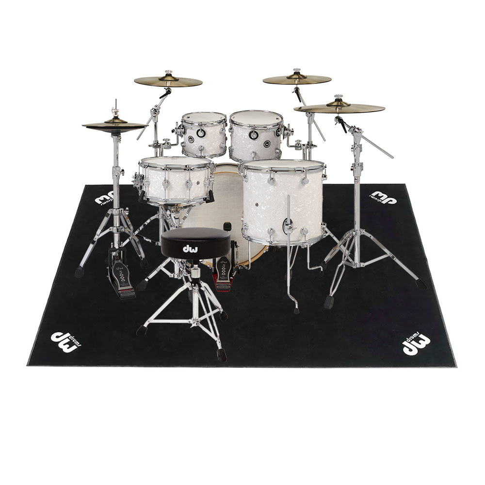 dw DWe 5-Piece Complete Bundle Kit White Marine Pearl FinishPly&