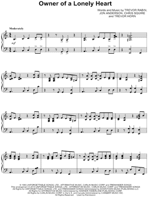 Yes Sheet Music Downloads from 