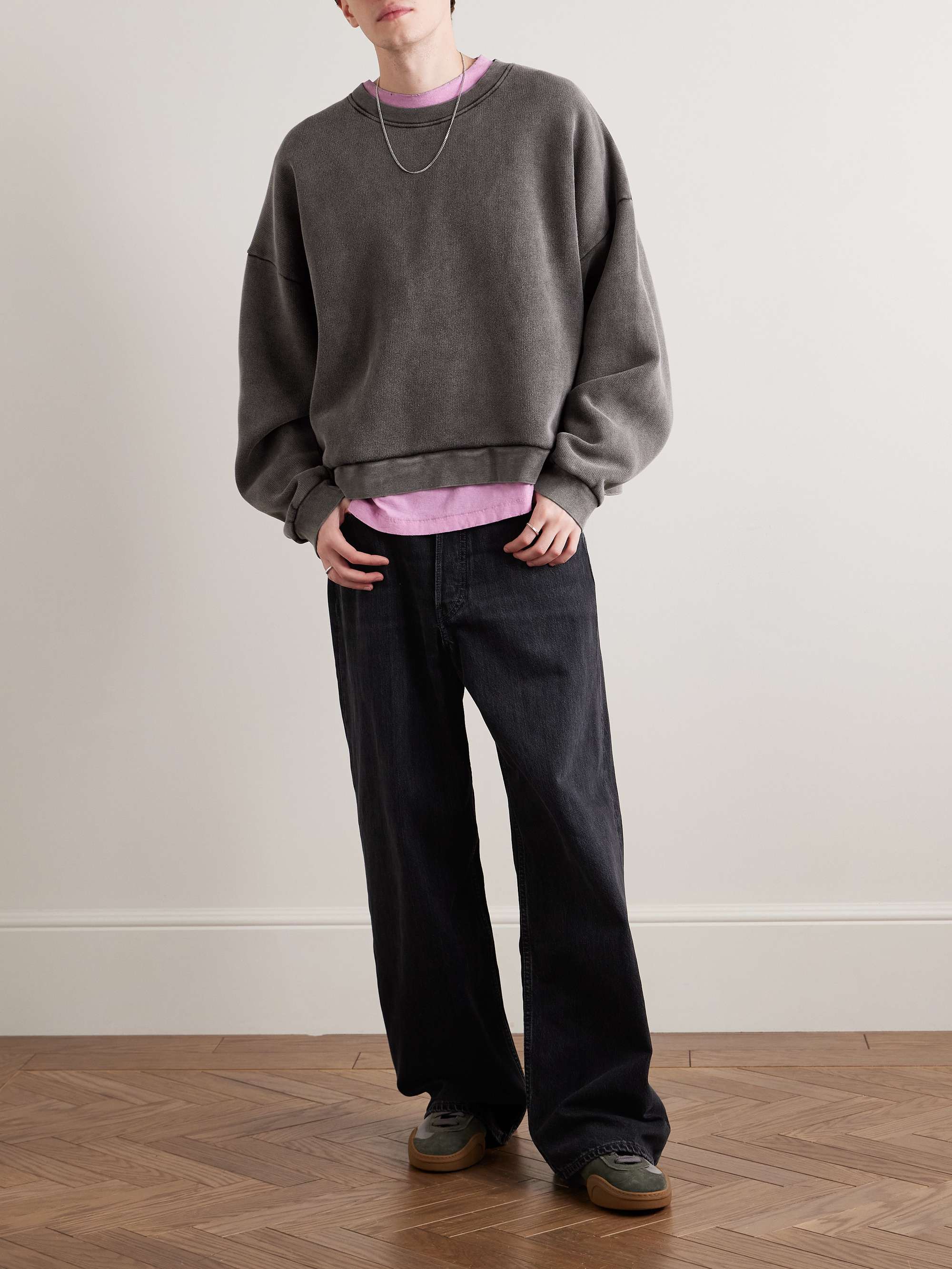 ACNE STUDIOS Garment-Dyed Cotton-Jersey Sweatshirt for Men | MR PORTER