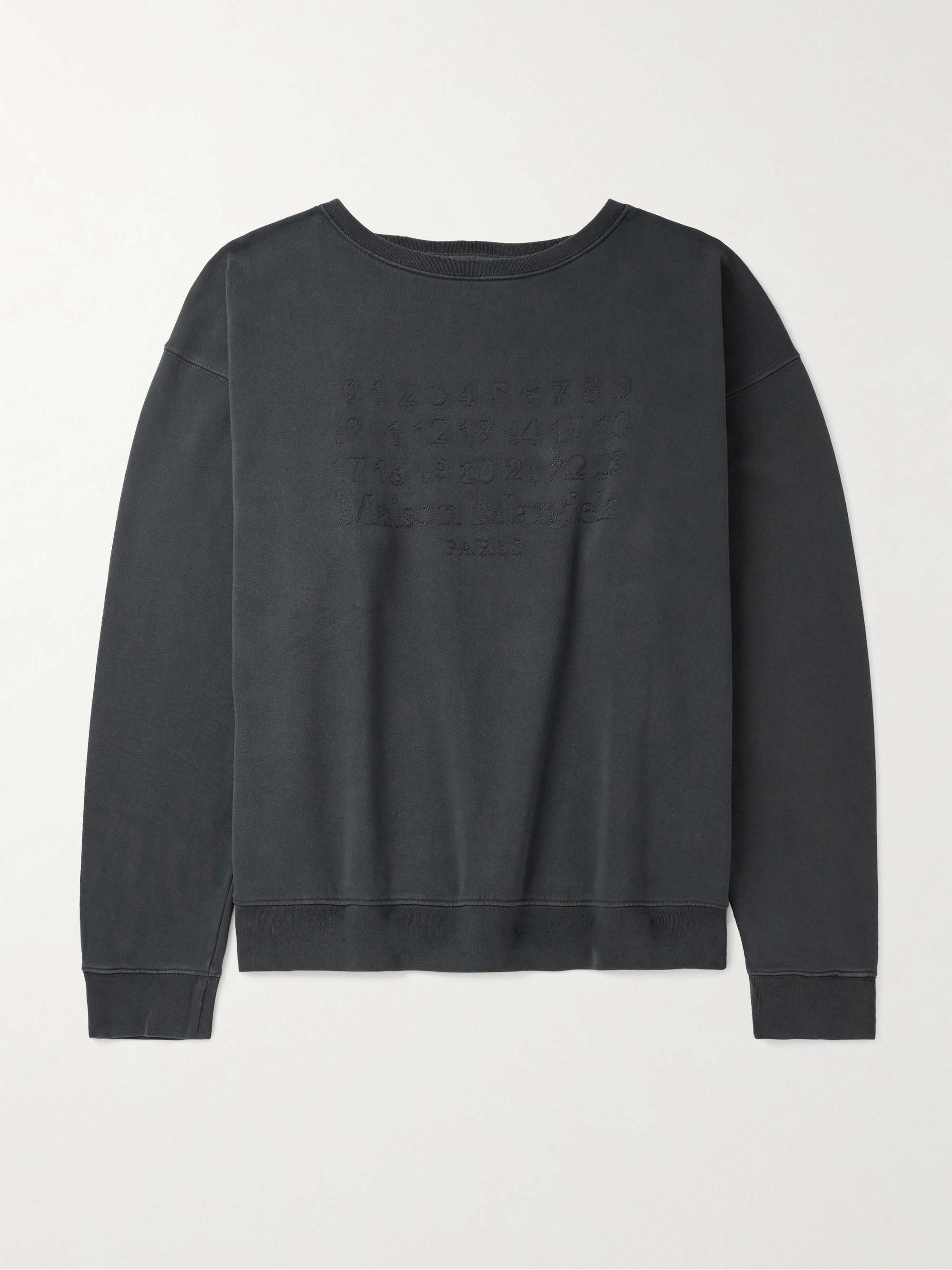 MAISON MARGIELA Oversized Logo-Embroidered Cotton-Jersey