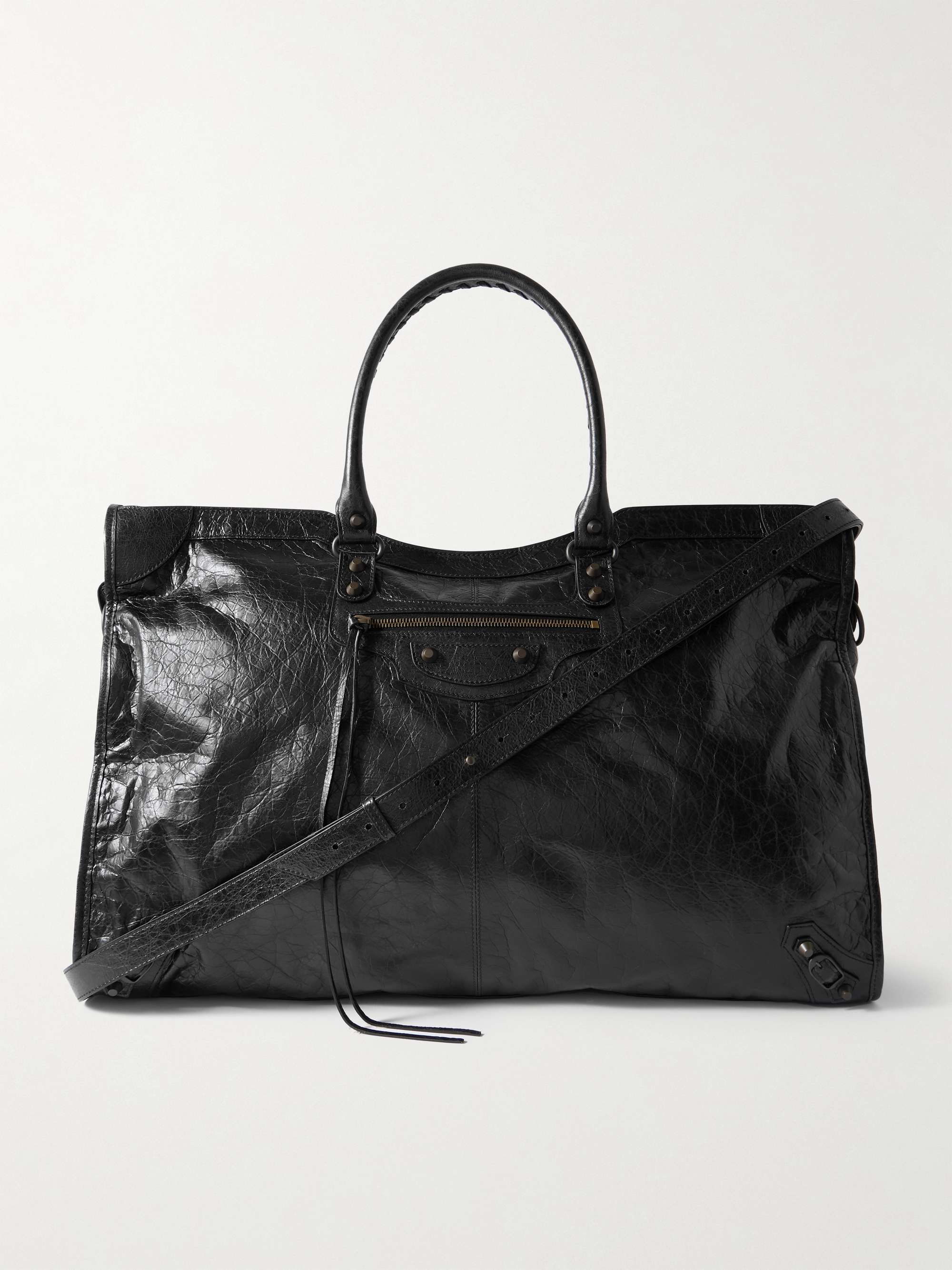 BALENCIAGA Le City Travel Arena Textured-Leather Tote Bag for Men