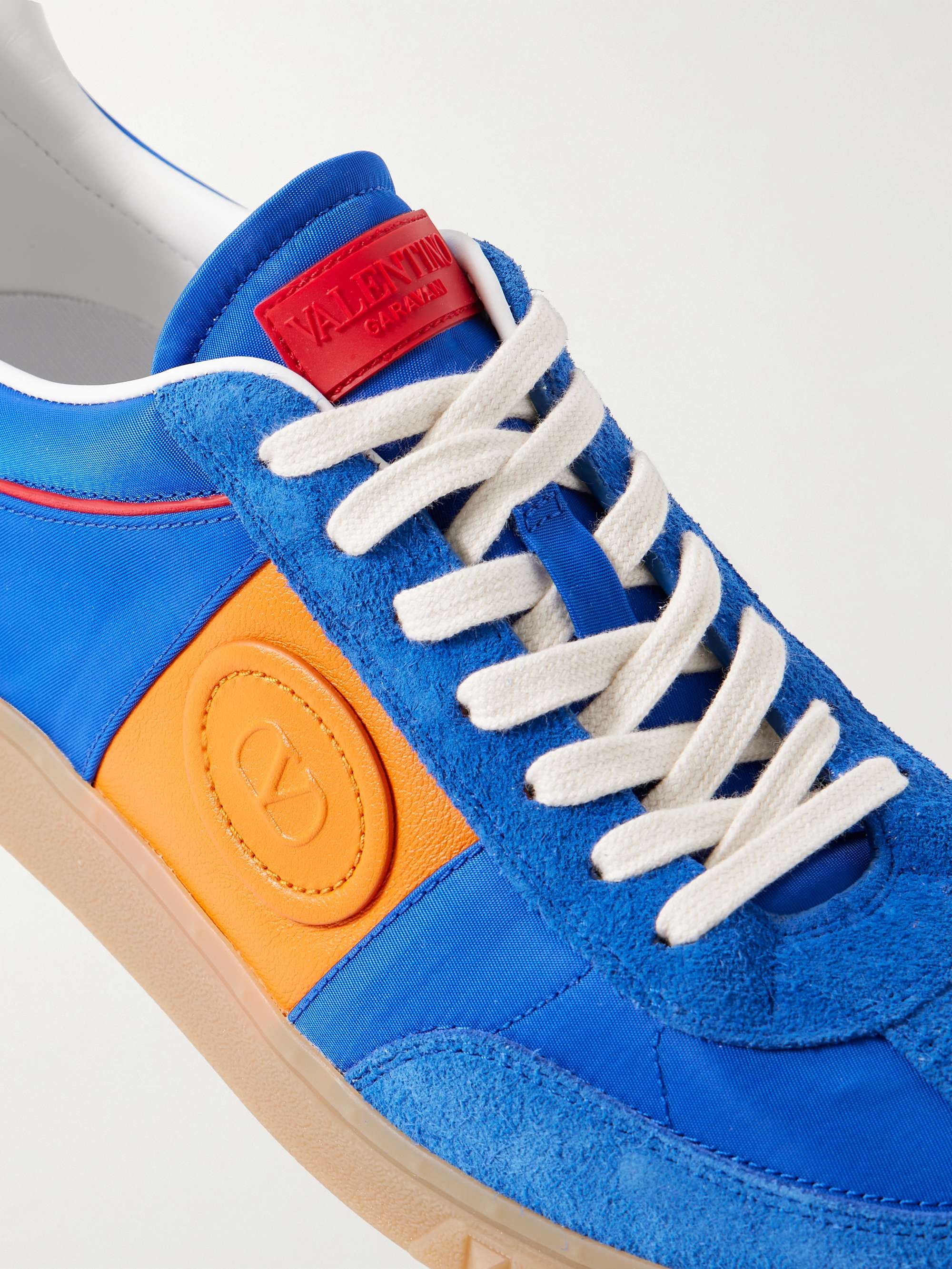 VALENTINO GARAVANI Upvillage Rubber-Trimmed Nylon, Suede and