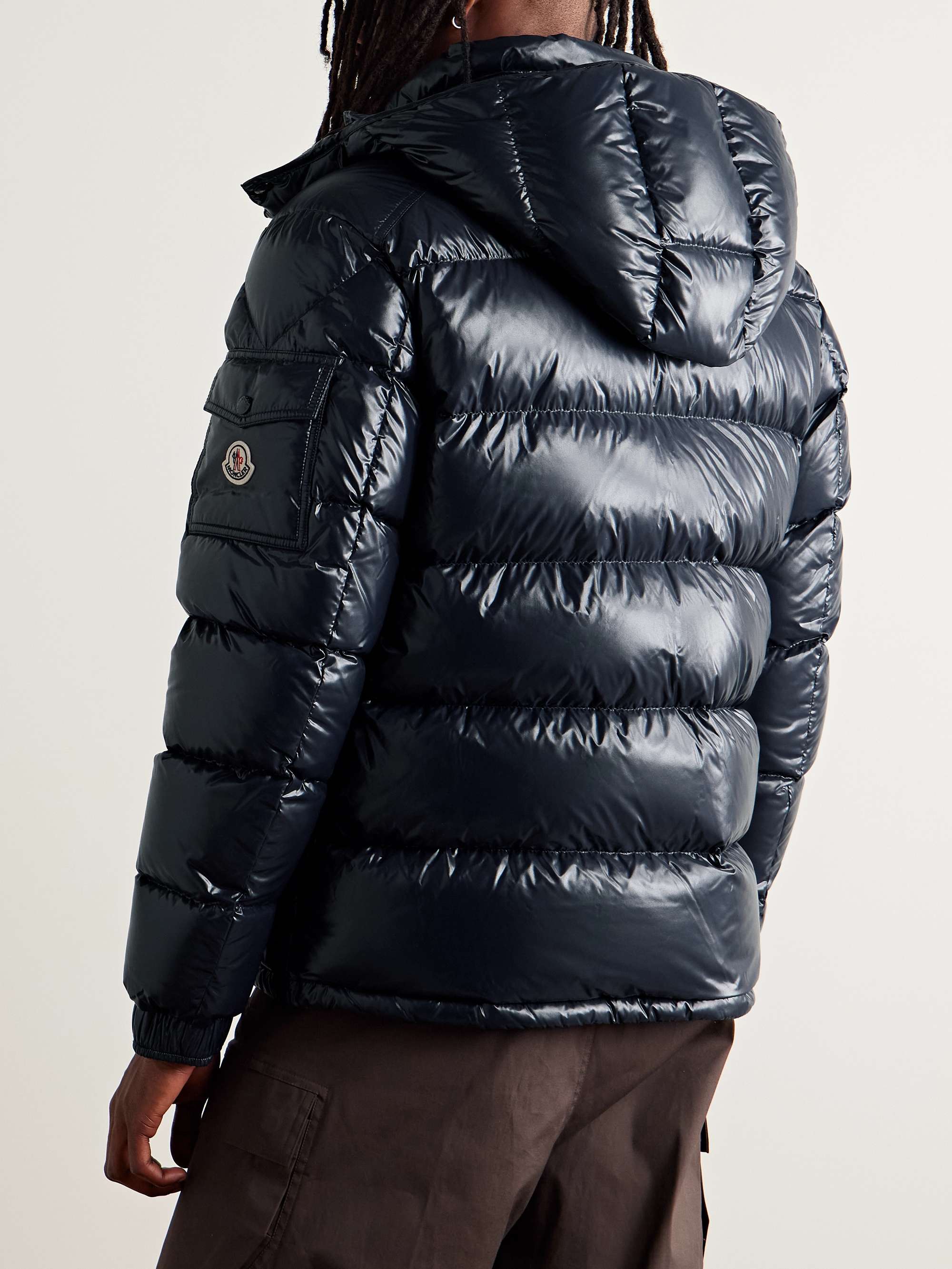 MONCLER Maya Logo-Appliquéd Quilted Nylon Hooded Down Jacket for