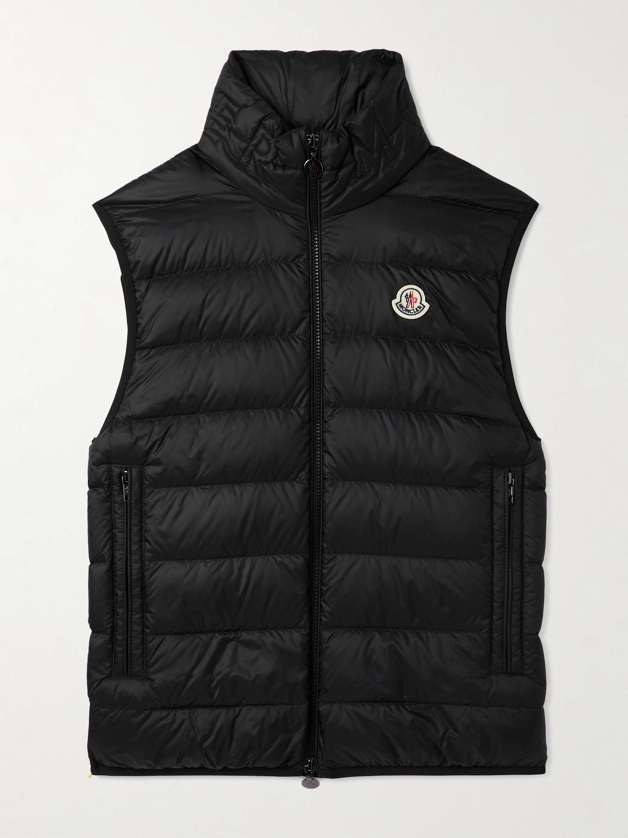 MONCLER Almaz Logo-Appliquéd Two-Tone Quilted Shell Down Gilet for