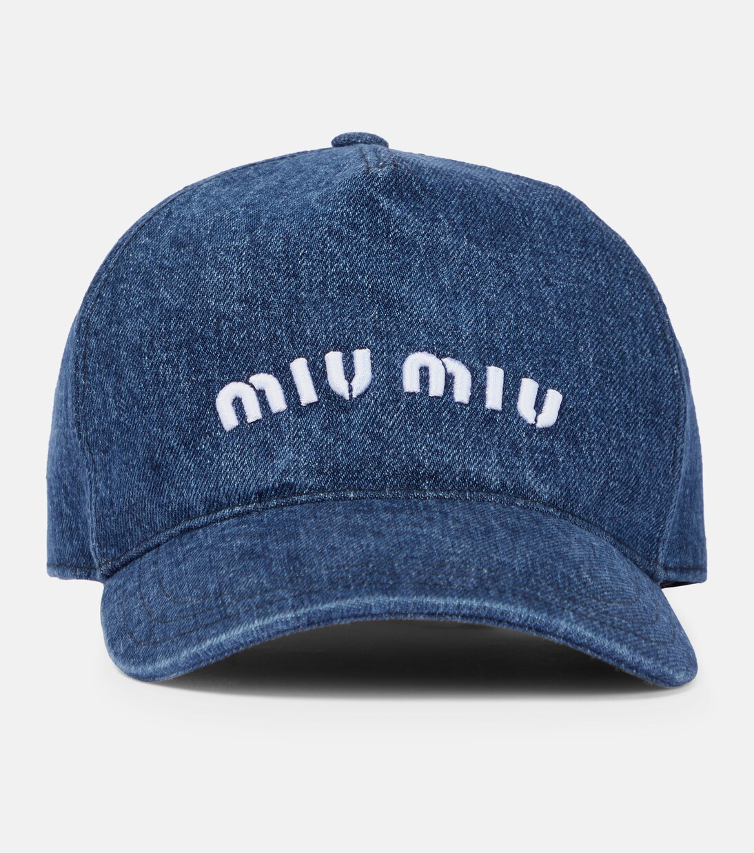 Logo denim cap in blue - Miu Miu | Mytheresa