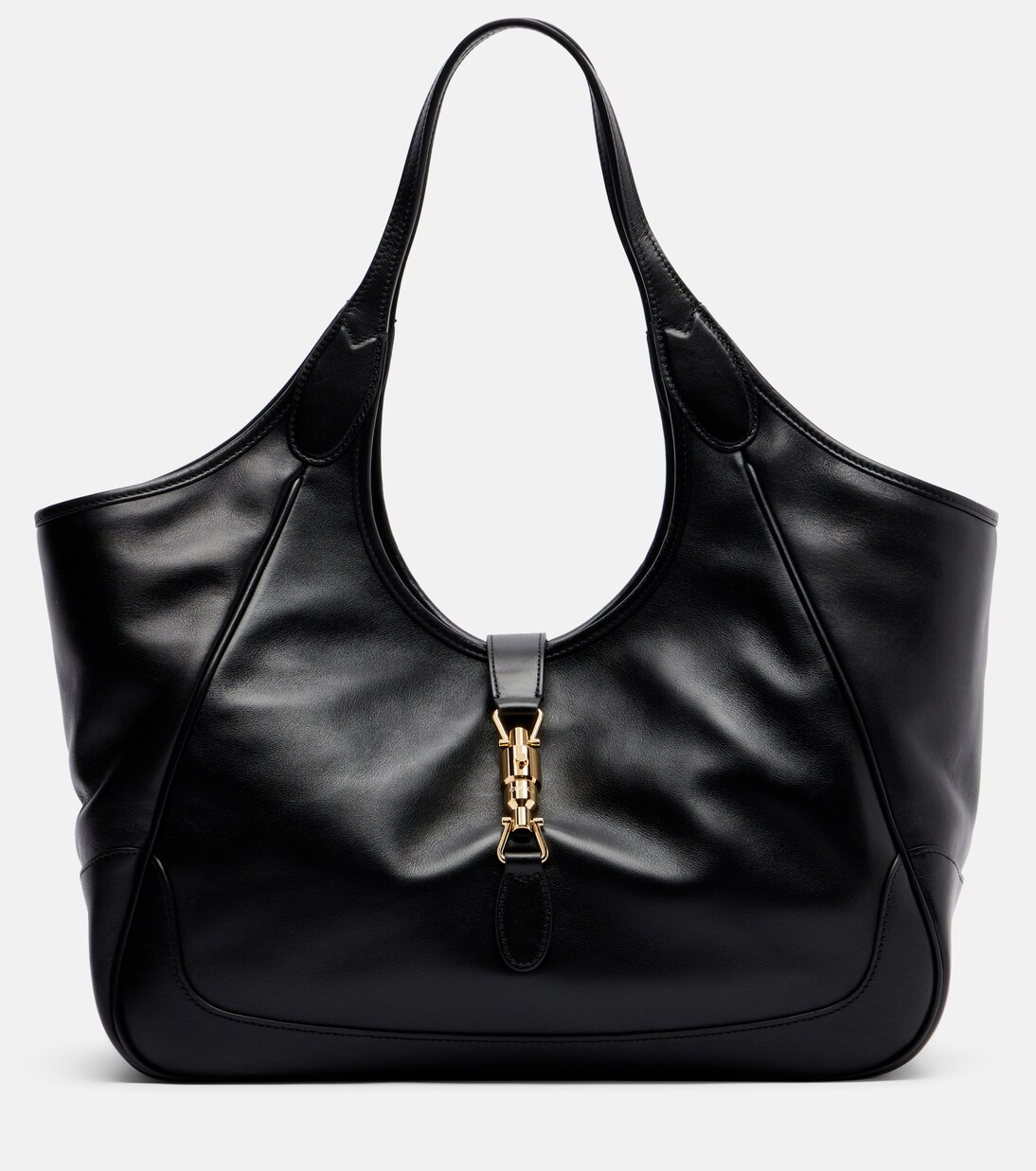 Gucci Mercato Medium leather tote bag in black - Gucci | Mytheresa