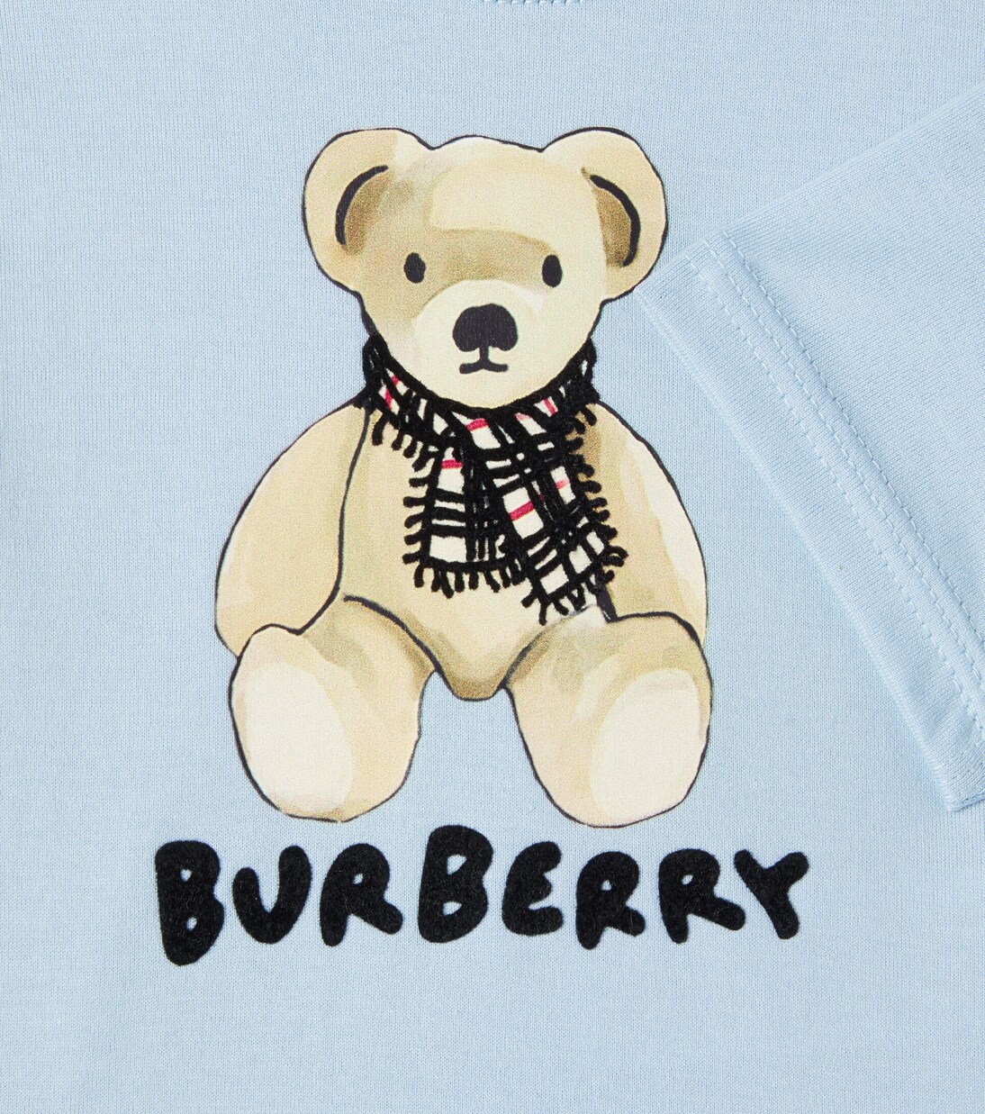 Baby Thomas Bear cotton jersey T-shirt in blue - Burberry Kids