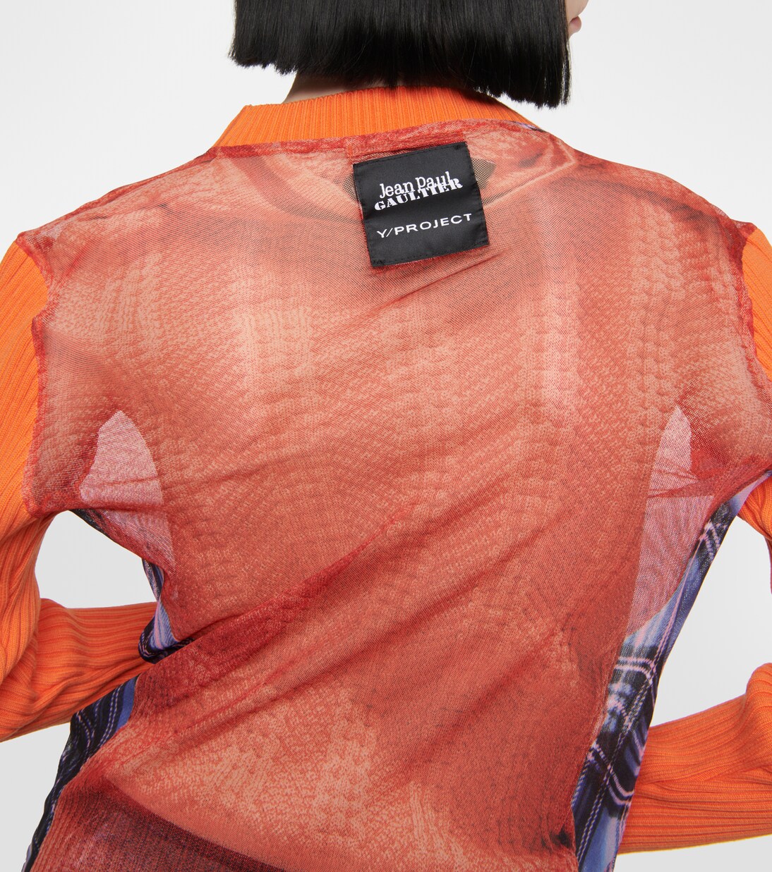 x Jean Paul Gaultier Trompe L'Oeil top in orange - Y Project
