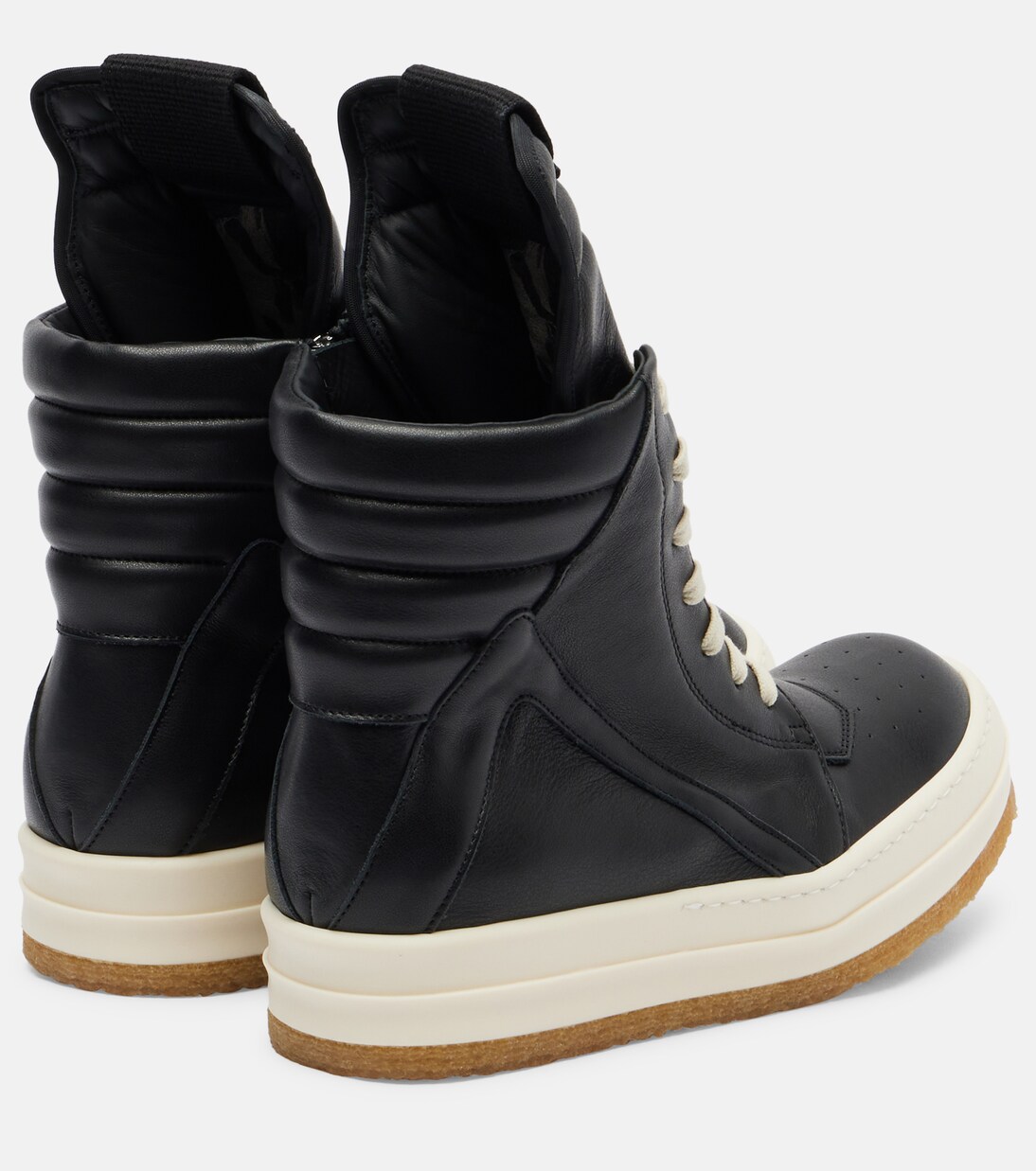 Geobasket leather sneakers in black - Rick Owens | Mytheresa