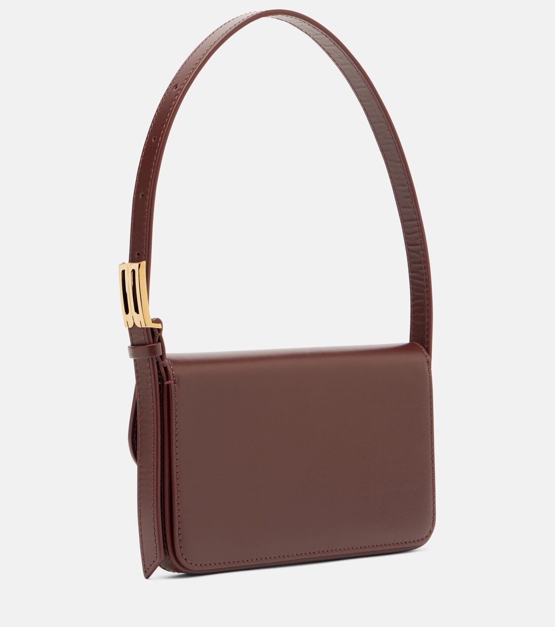 Dorian Mini leather shoulder bag in burgundy - Victoria Beckham