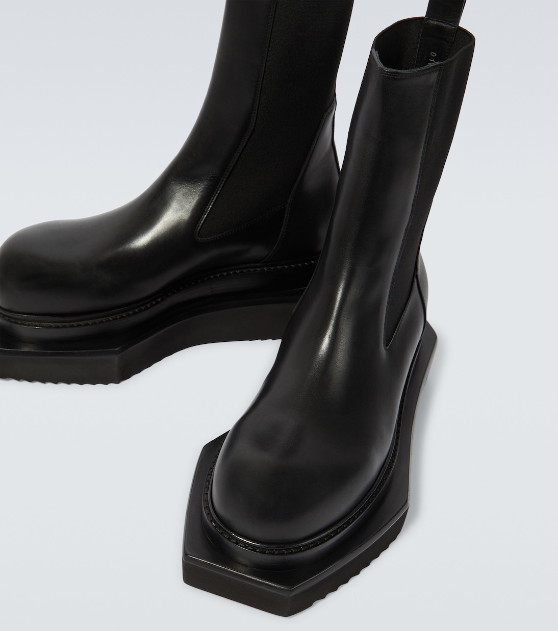 Beatle Turbo Cyclops leather ankle boots in black - Rick Owens