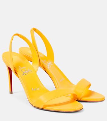 O Marylin 100 leather slingback sandals in yellow - Christian