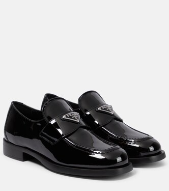 Monolith brushed leather loafers in black - Prada | Mytheresa