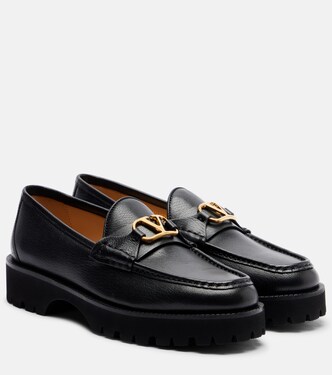 Monolith brushed leather loafers in black - Prada | Mytheresa