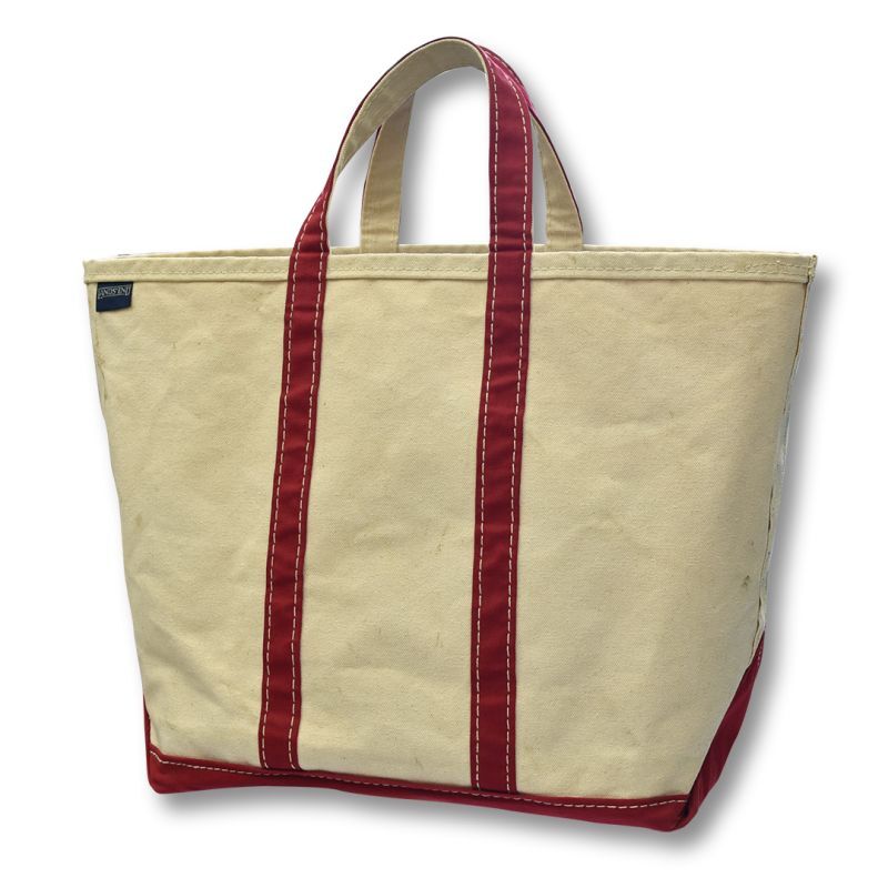 ビンテージ】【Lands' End】【ランズエンド】【白×赤】 キャンバス