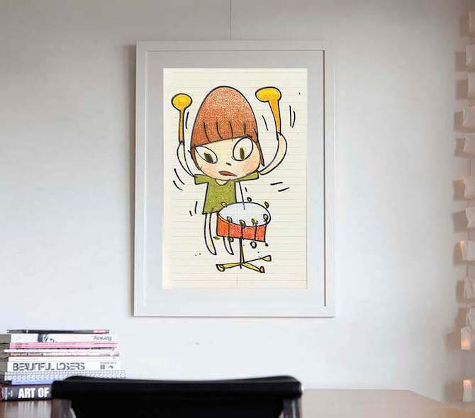 第3弾】ダラス美術館製作奈良美智のオフセットリトグラフポスター ー