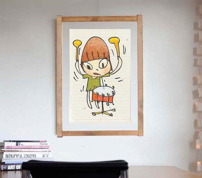 第3弾】ダラス美術館製作奈良美智のオフセットリトグラフポスター ー