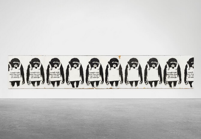 Banksy（バンクシー）- Laugh Now Unsigned COA付き本物の作品を販売