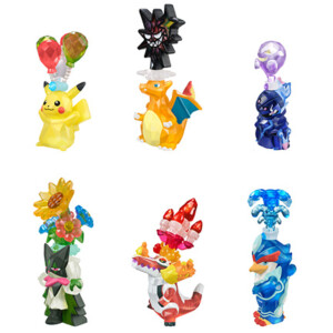 ピカチュウ・ヤドン・カビゴンのゆきだるまをイメージしたぬいぐるみと