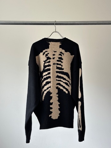 KAPITAL (キャピタル) 5G ウール BONEクルーセーターブラック s.t.c