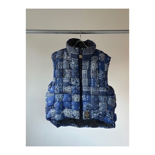 KAPITAL (キャピタル) バンダナ転写ナイロンKEELウィービングベスト