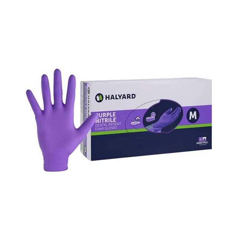 Purple Nitrile Powder-Free Gloves, X-Small, 100/Box | Net32
