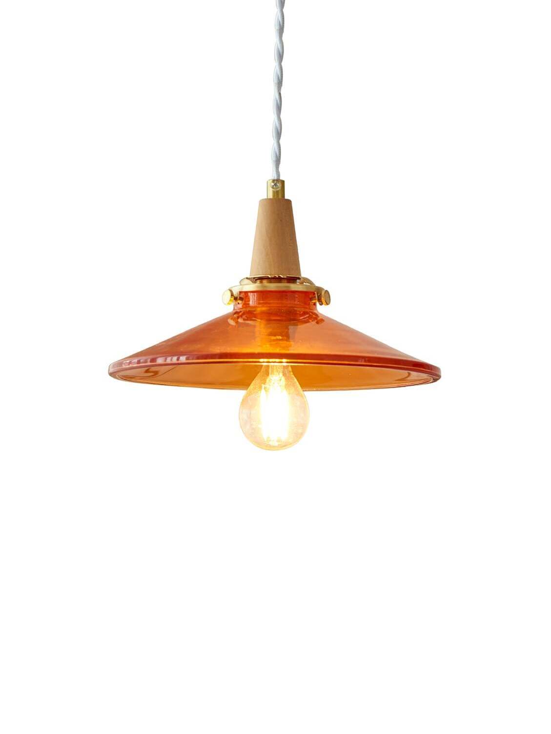 オレンジガラスペンダントランプ