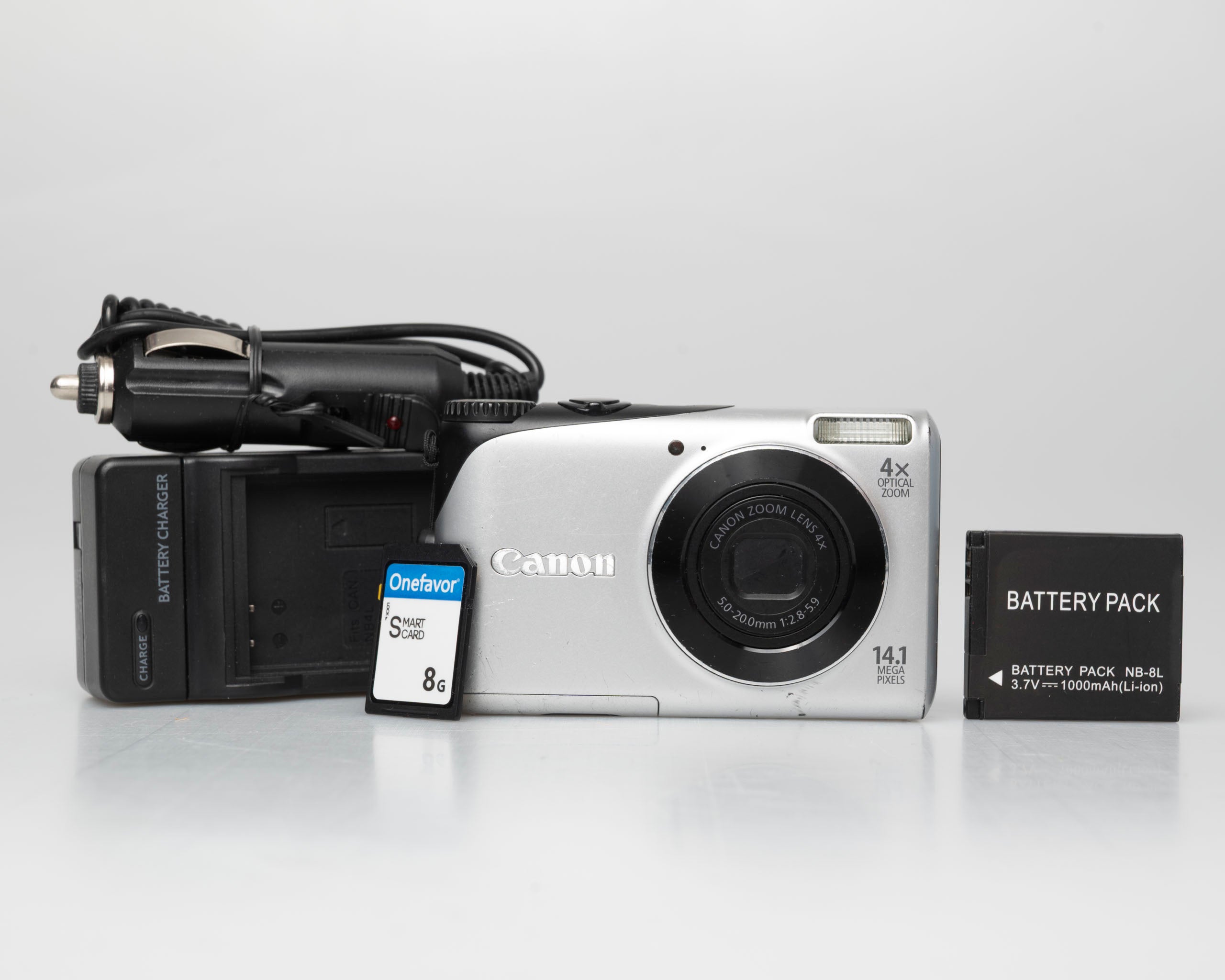 Canon Powershot A2200 HD 14.1MP CCD digicam w/ 8GB SD card +