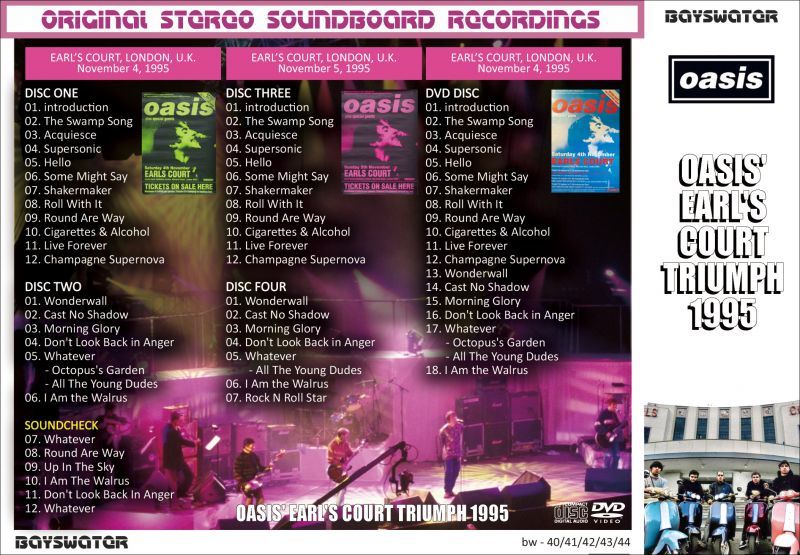 OASIS 1995 OASIS' EARL'S COURT TRIUMPH 4CD+DVD - NEO FAUST