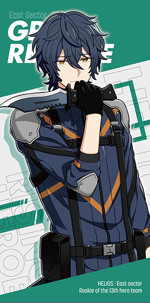 エリオスライジングヒーローズ ビジュアルバスタオル (12) グレイ