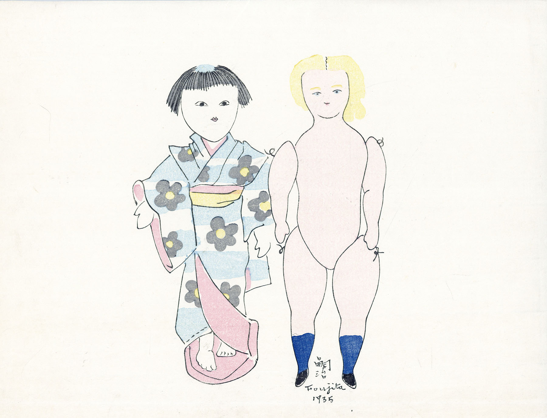藤田嗣治版画「人形」 | Natsume Books