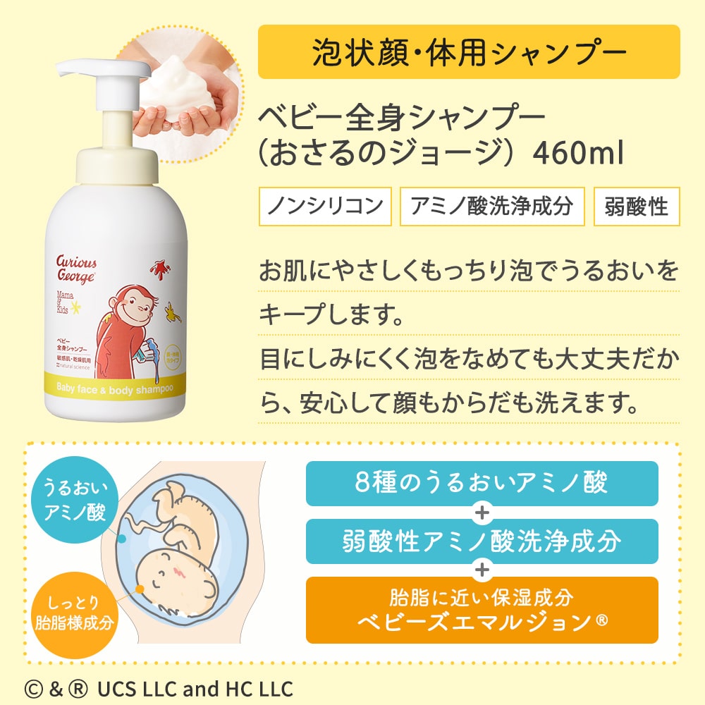 ベビースキンケア＆トートバッグセット(おさるのジョージ)｜敏感肌向け