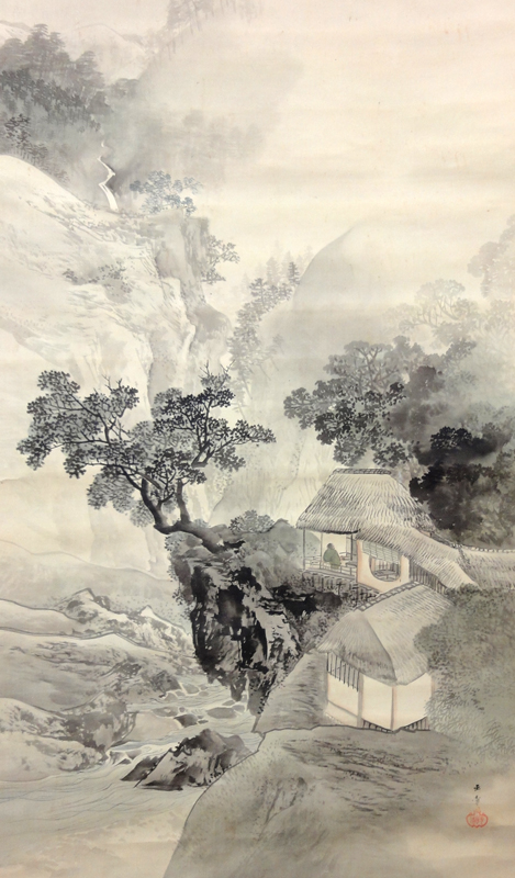 川端玉章 春秋山水図 双幅 /Web書画ミュージアム