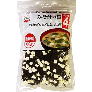 業務用みそ汁の具100gその4（わかめ、とうふ、ねぎ）｜商品情報｜味