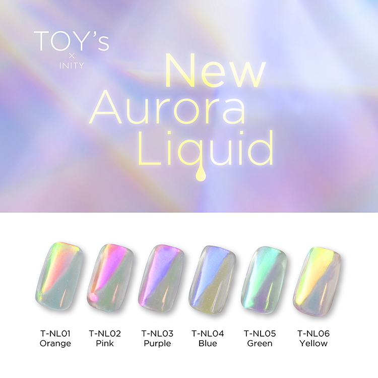 TOY's × INITY ニューオーロラリキッド オレンジ | Nail Labo Online