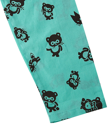 上下組 たぬき（緑×茶／たぬき） 浅草中屋-商品詳細：浅草中屋「祭り