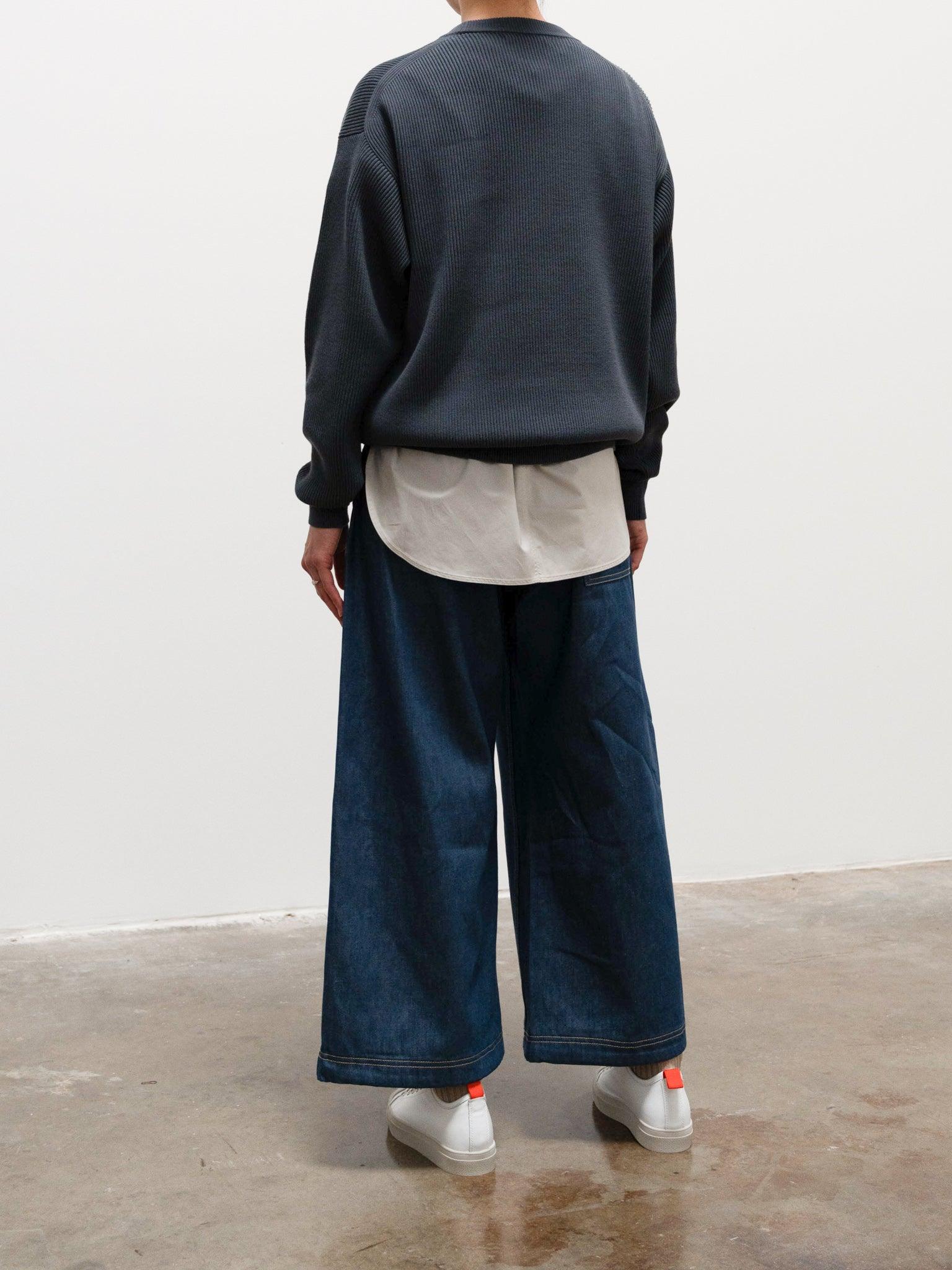 Namu Shop - Auralee Super Hard Twist Rib Knit (Women's) - Blue Gray