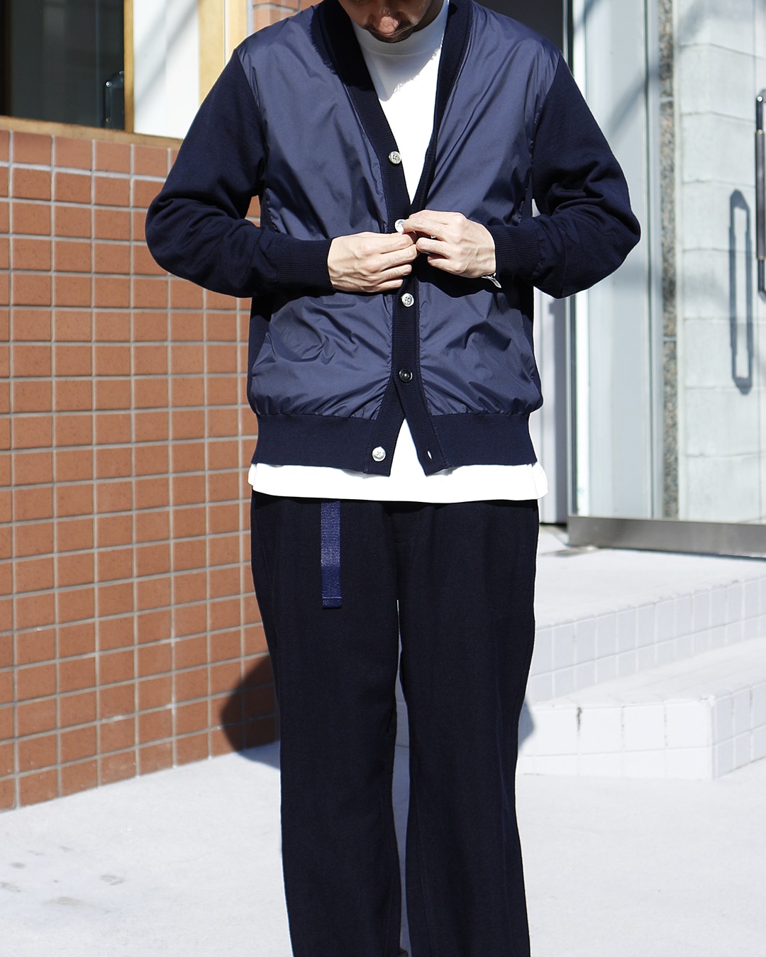 nanamica / Hybrid CardiganとHalf Zip Sweater