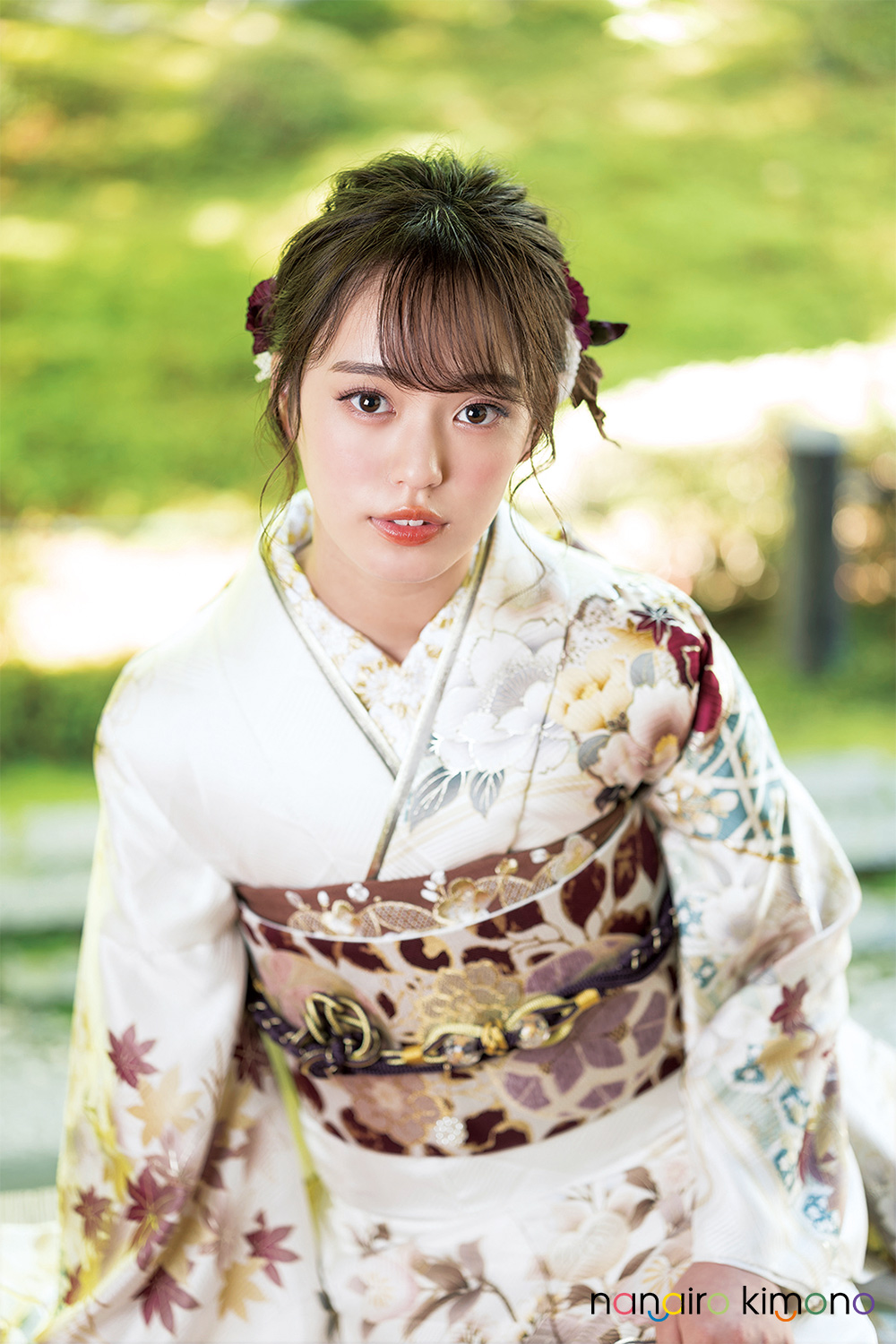 ナナイロキモノWEBショップ / 振袖フルセット｜白色・古典花模様 F200