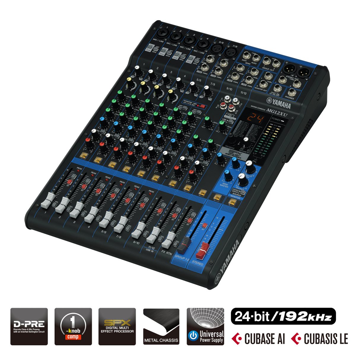 Yamaha - MG12XU - 12-Channel USB Mixing Console - Nantel Musique