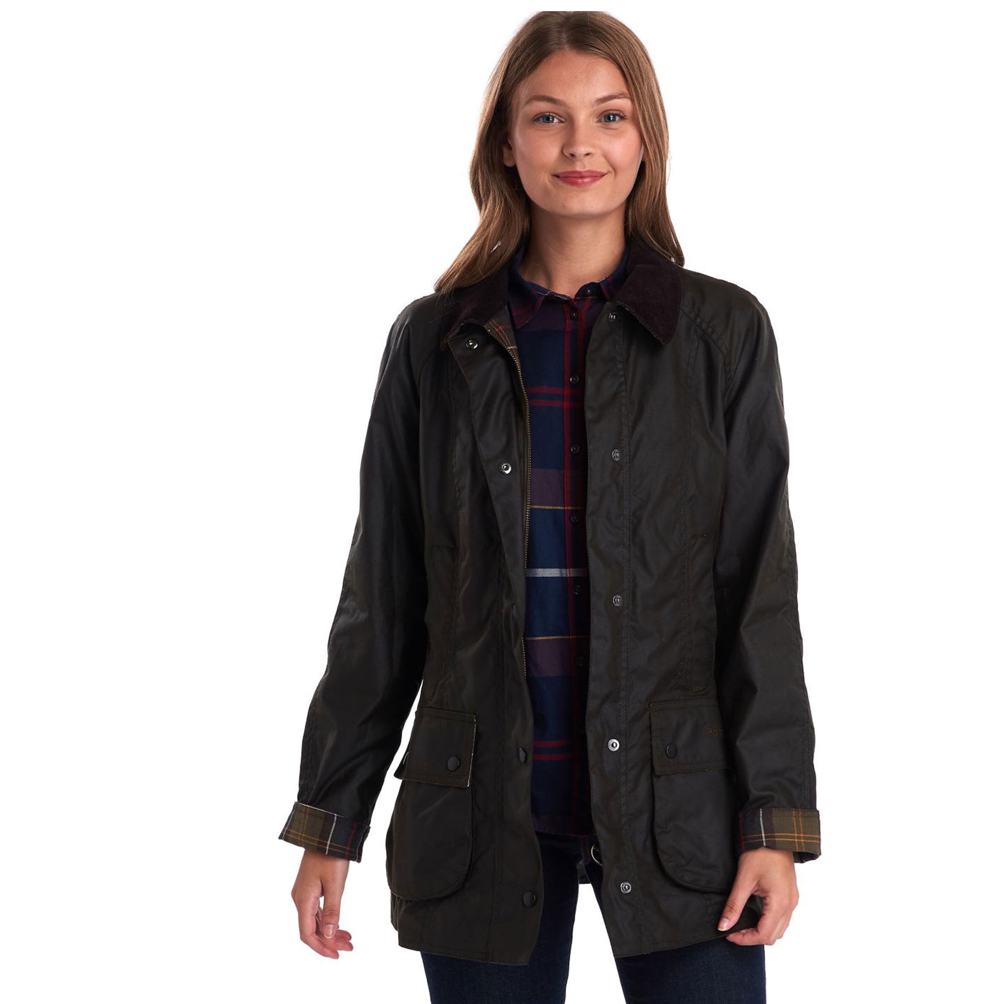 Barbour Classic Beadnell Wax Jacket - Olive - Murray's Toggery Shop