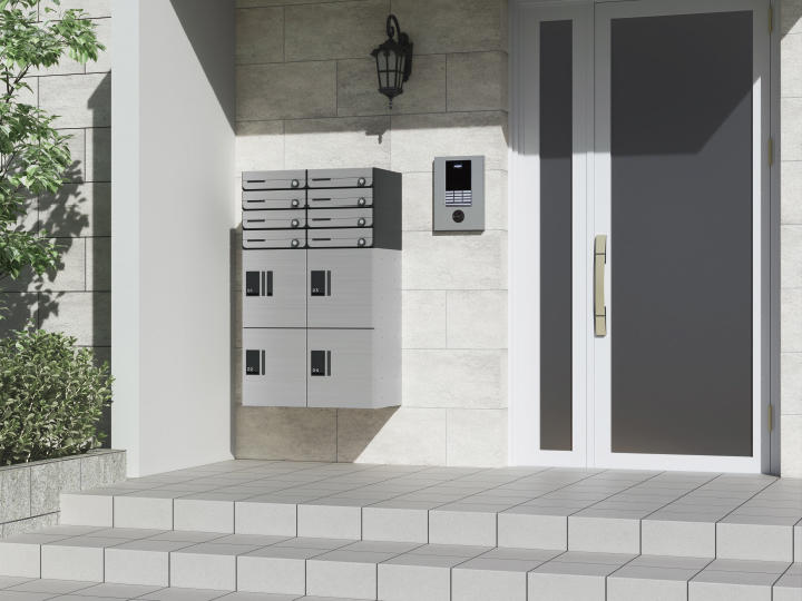 宅配ボックス（プチ宅） 前入前出／アナログキー・防水タイプ／ポスト