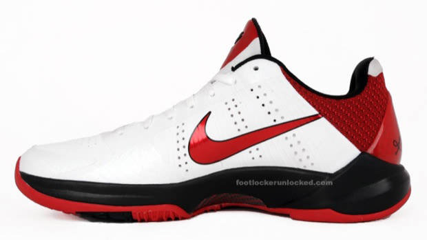 Nike Zoom Kobe V White/Varsity Red-Black | Nice Kicks