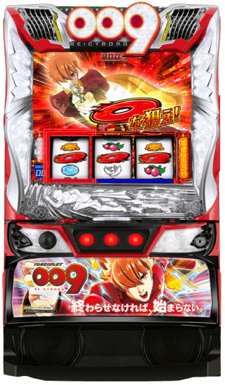 スロットマシン 赤 銀 3リール キャラクター付き スロットマシン 赤 銀