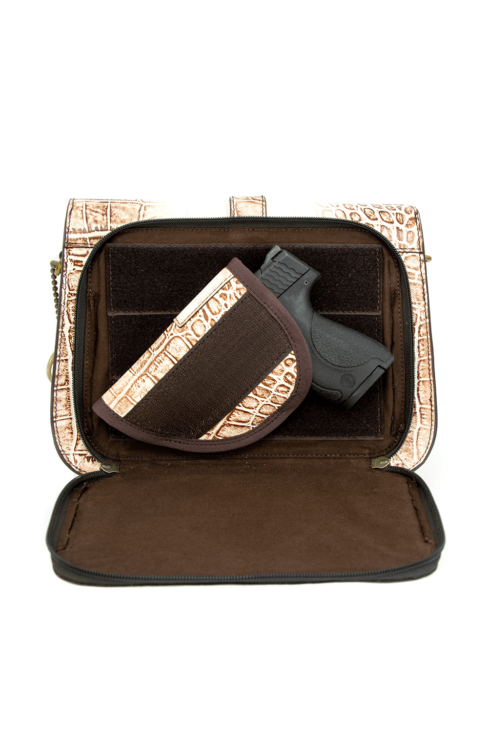 Smith & Wesson Concealed Carry Croc Crossbody Purse – Nine Line