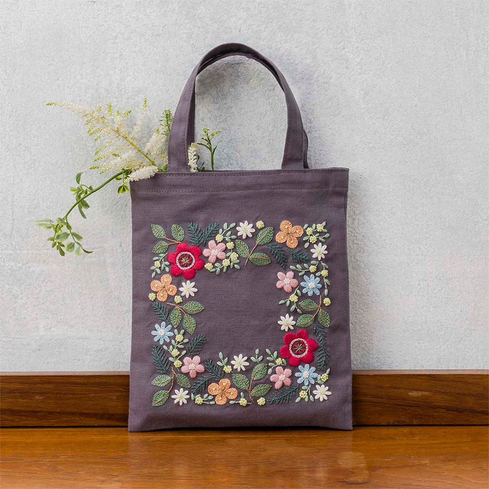 刺繍受注会】CSK542401 刺繍キット yulaのこころ躍る草花刺繍