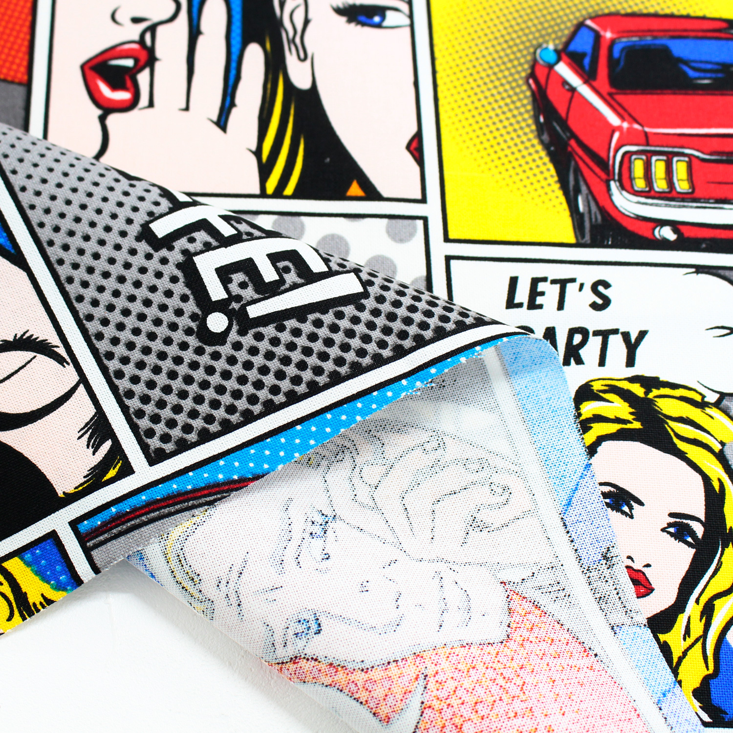 BB1202-655 アメコミ風 オックス生地 デジタルプリント オランダ輸入