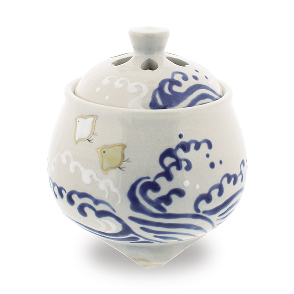 香炉｜白釉波千鳥｜日本香堂公式