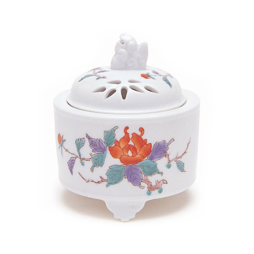 錦牡丹竹絵 筒型 有田焼 | 流麗 | 香り・フレグランスの日本香堂